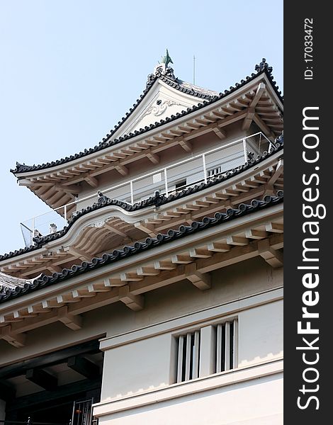 Odawara castle with blue sky at japan