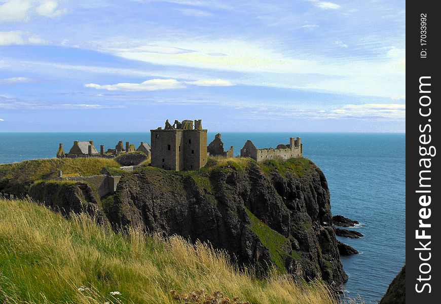 Dunnottar castle Atlantic coast in Scotland. Dunnottar castle Atlantic coast in Scotland