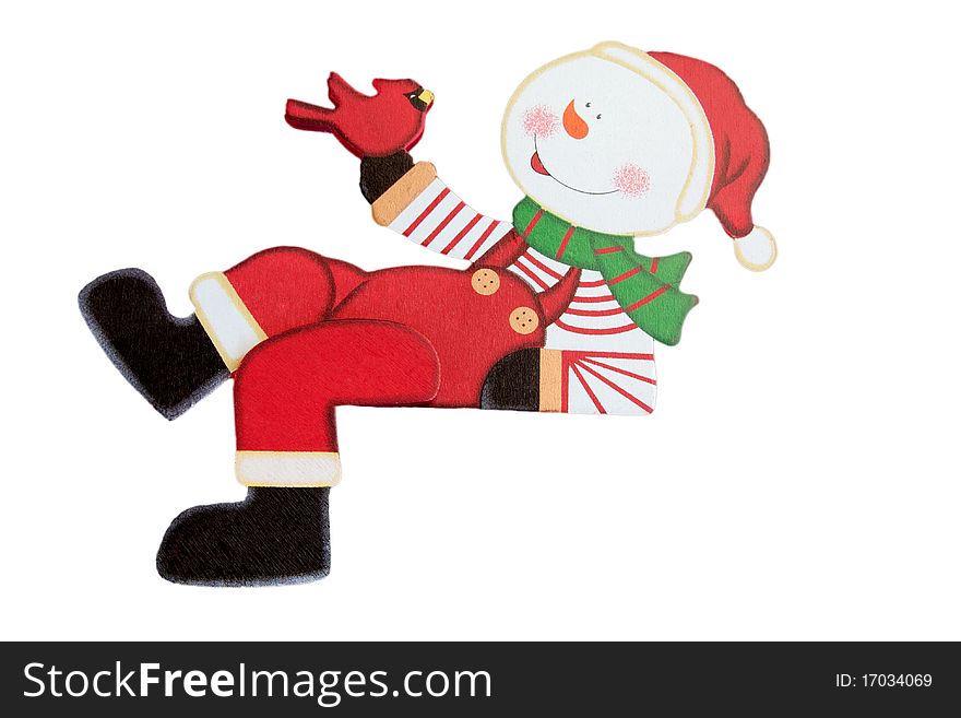 Santa Claus as a snowman