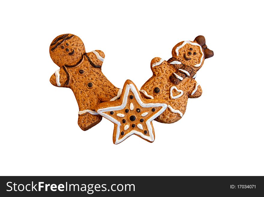 Gingerbread pair as a isolated object