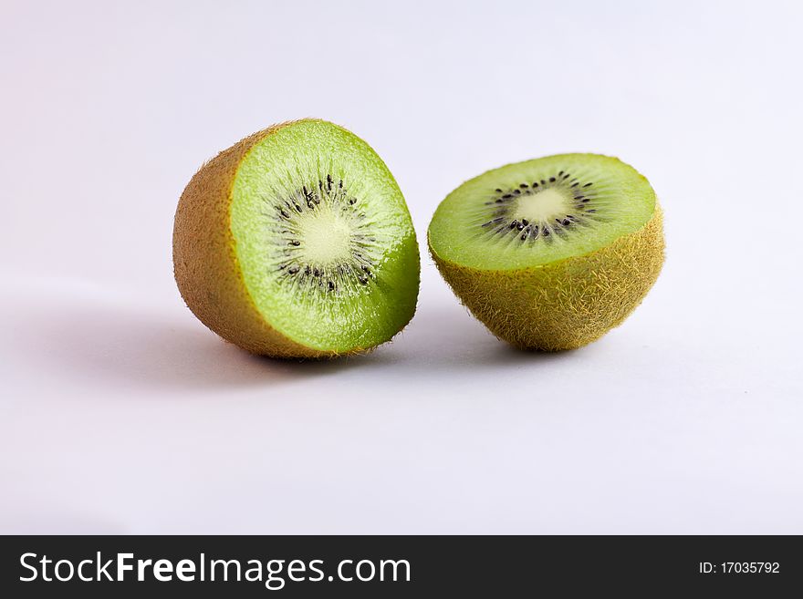 Kiwi Fruit Isolated On White