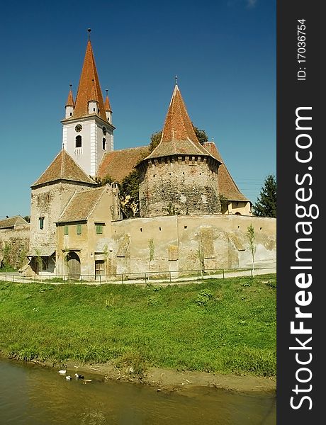 Fortified church of Cristian, Sibiu county. Transylvania, Romania. Fortified church of Cristian, Sibiu county. Transylvania, Romania.