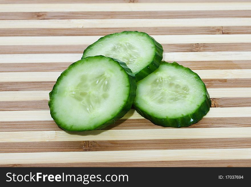Fresh slices of cucumber natural