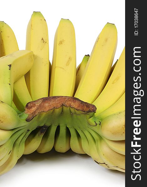 Bunch of bananas isolated on white background