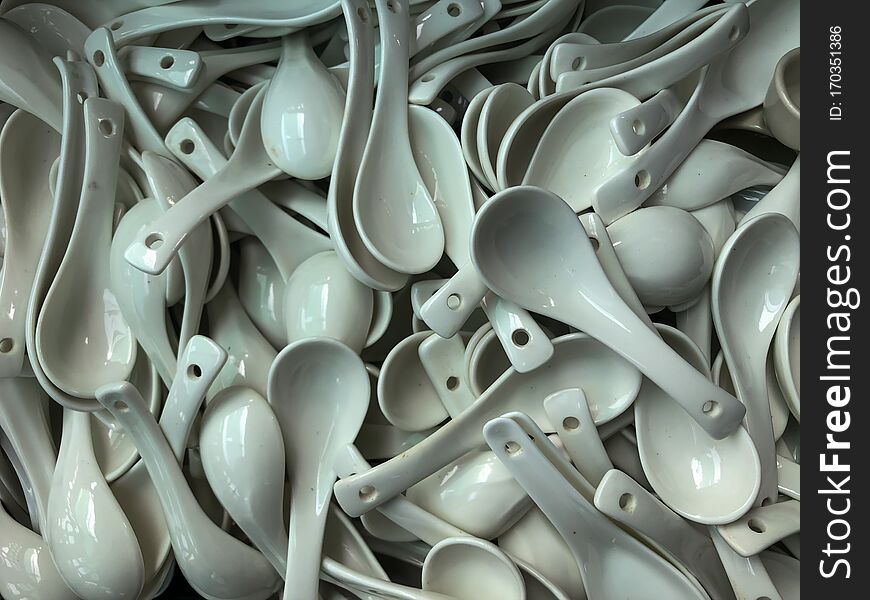 Many Of Ceramic Spoons