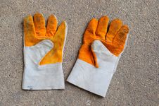 Yellow Leather Gloves Stock Photography Yellow Leather Gloves Stock Photography
