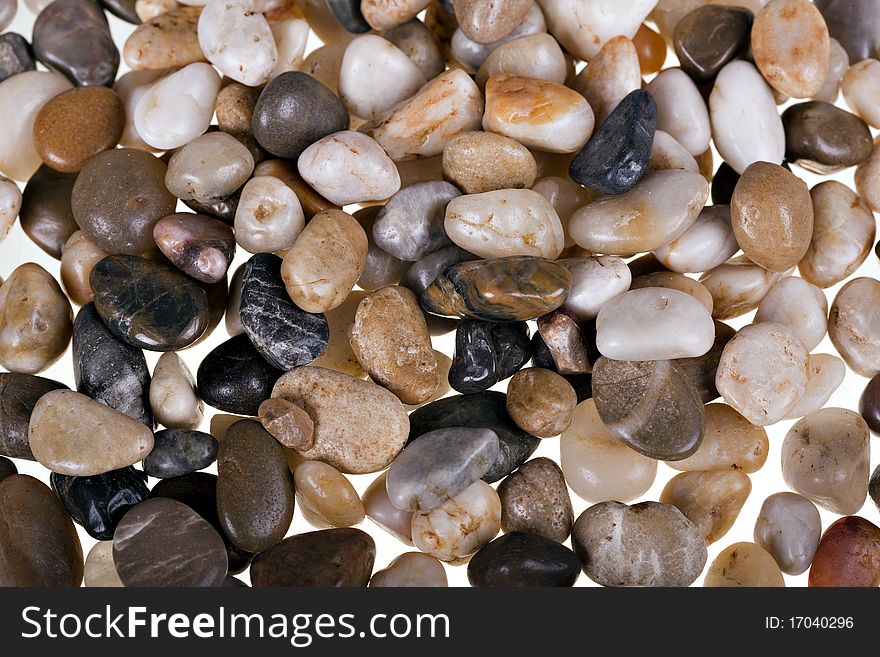 Colorful different little stones background