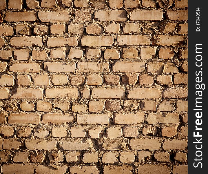 Brick wall: can be used as background. Brick wall: can be used as background