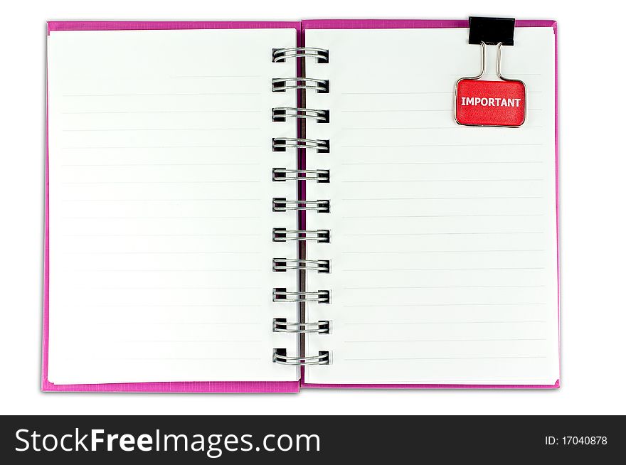 Blank One Face White Paper Notebook