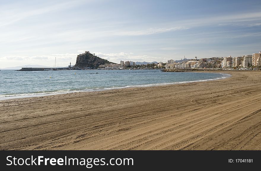 View Of Aguilas Town And Harbor