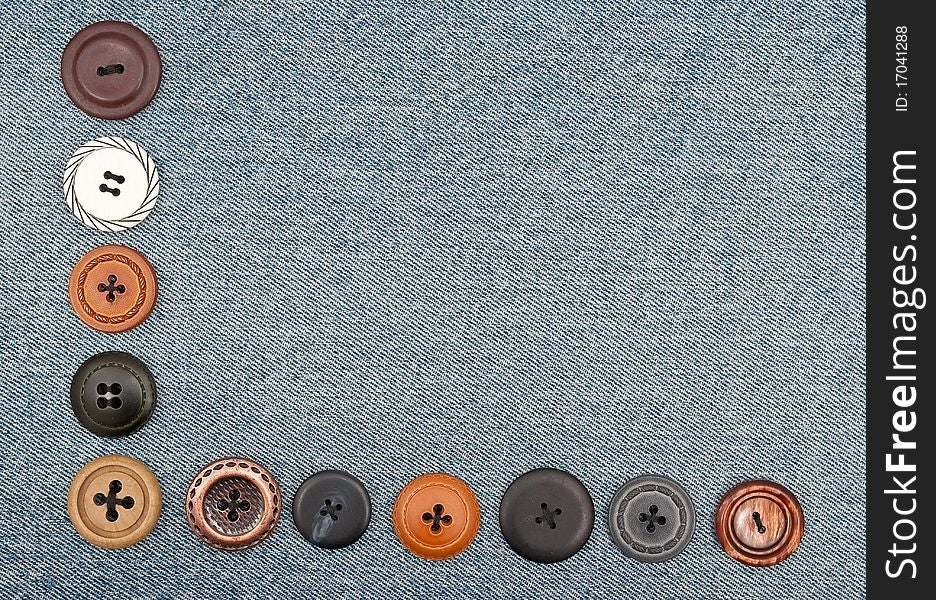 Buttons on jeans. Texture for design