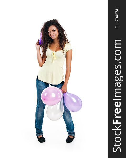 Young girl with the balloons