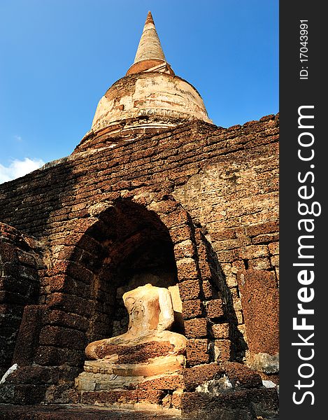 Old temple in Srisatchanalai historical park, Sukhothai, Thailand