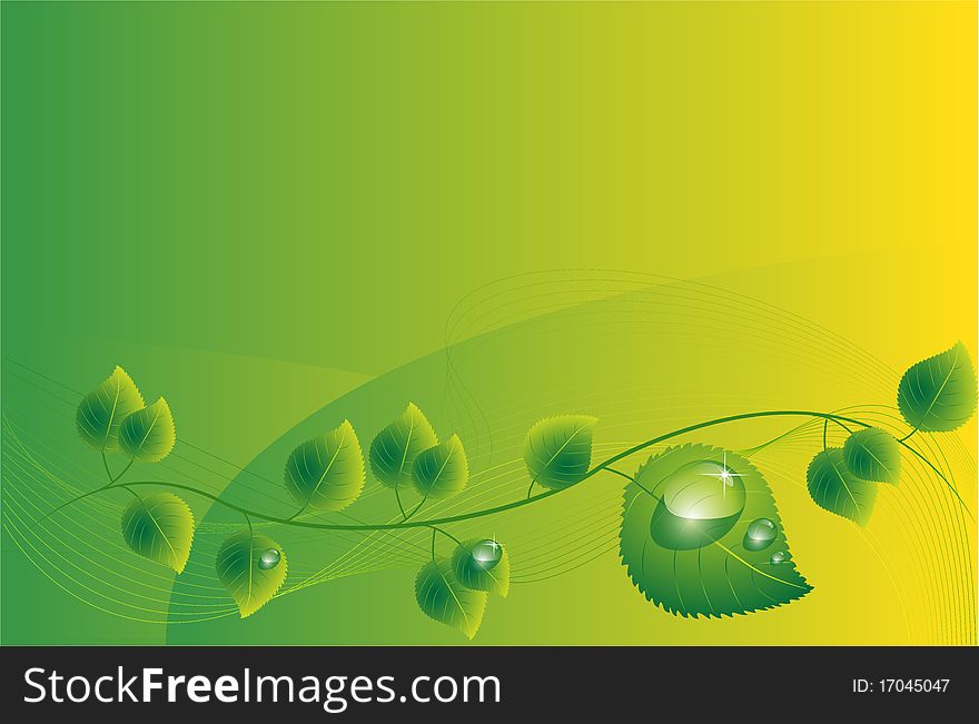 Sparkling leaves background