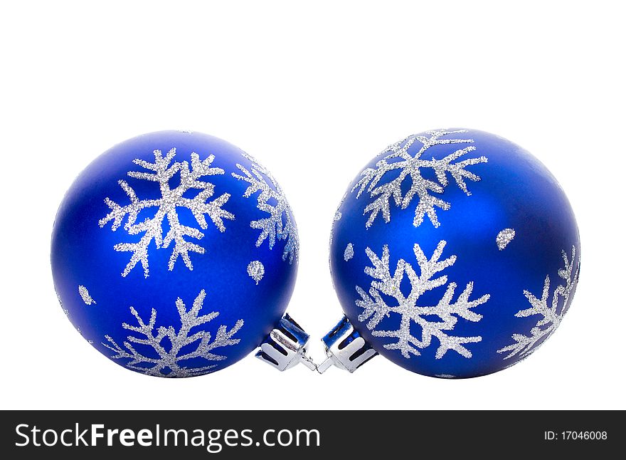 Blue Ball With Snowflakes