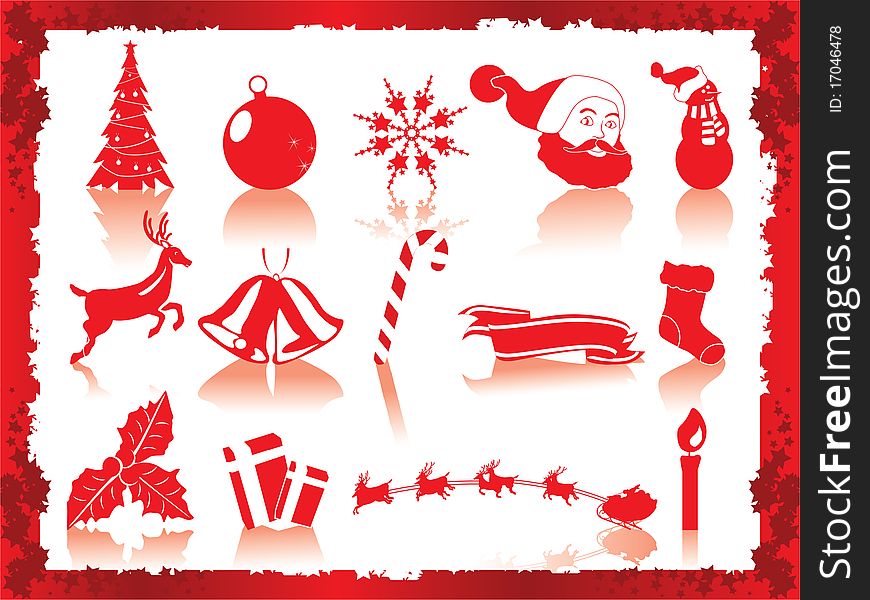 Christmas icons set