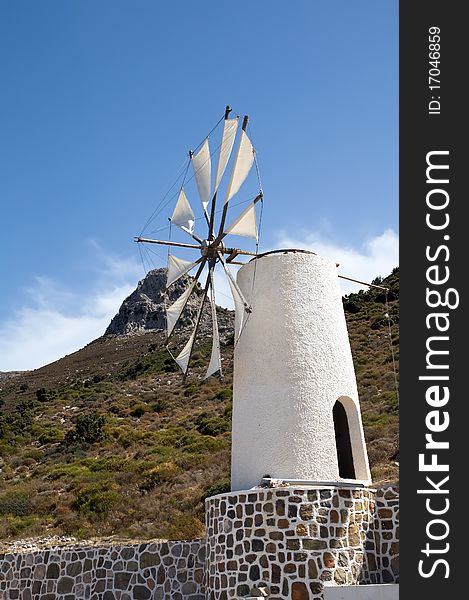 Typical cretan windmill .Crit. Greece. Typical cretan windmill .Crit. Greece.