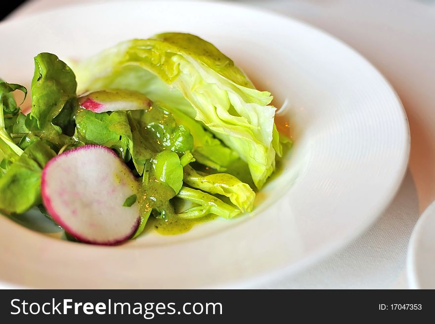 Western vegetarian healthy salad prepared from various vegetables. Western vegetarian healthy salad prepared from various vegetables.