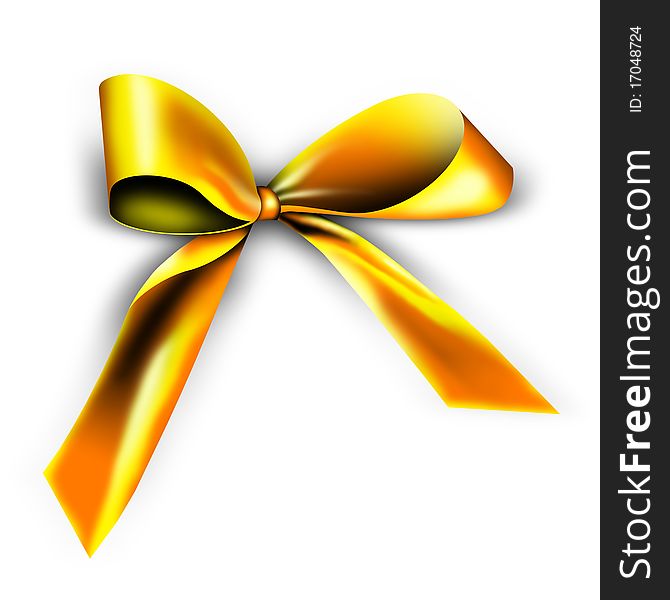 Golden ribbon for a gift