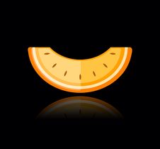 Piece Of Melon On Black For Your Design Royalty Free Stock Photo Piece Of Melon On Black For Your Design Royalty Free Stock Photo