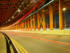 Tunnel Traffic At Night Royalty Free Stock Photo Tunnel Traffic At Night Royalty Free Stock Photo