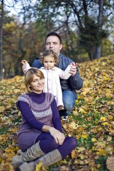 Happy Parents And Little Girl Royalty Free Stock Photos