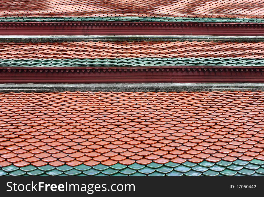 The roof of the temple in Thailand.
