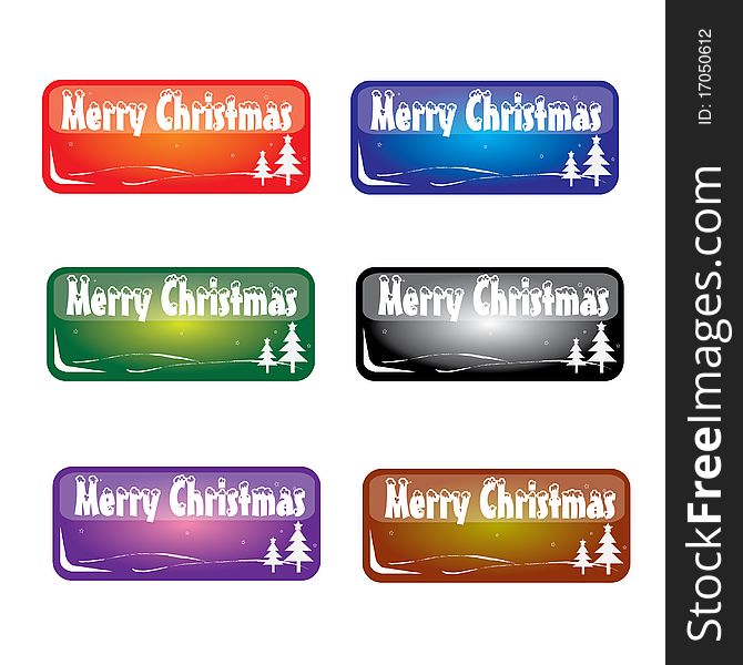 Christmas tree button designed with different color. Christmas tree button designed with different color