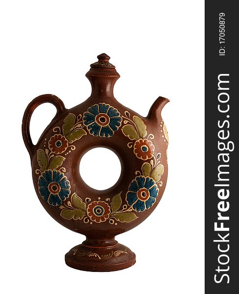 Decorative clay jug