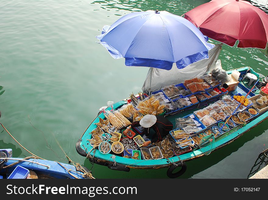 Boat Selling Seafood