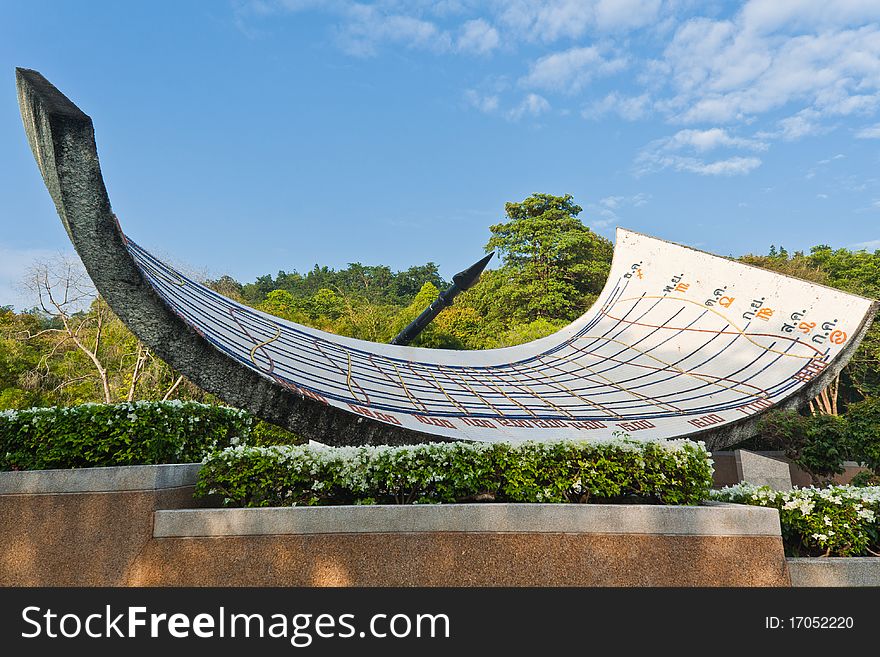 The old sundial in Thailand