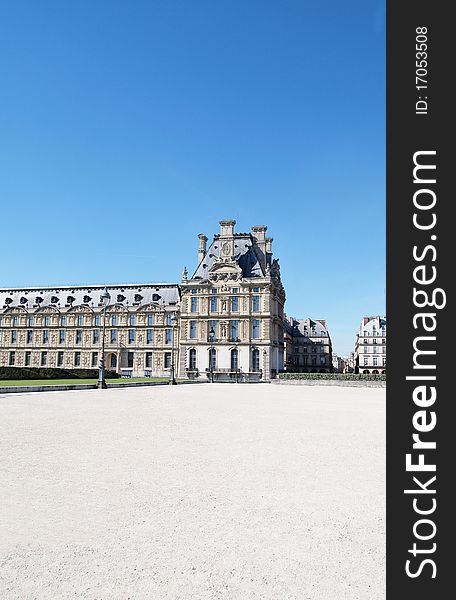 Lonely in the morning on the Park with blue sky at Paris in France , europe