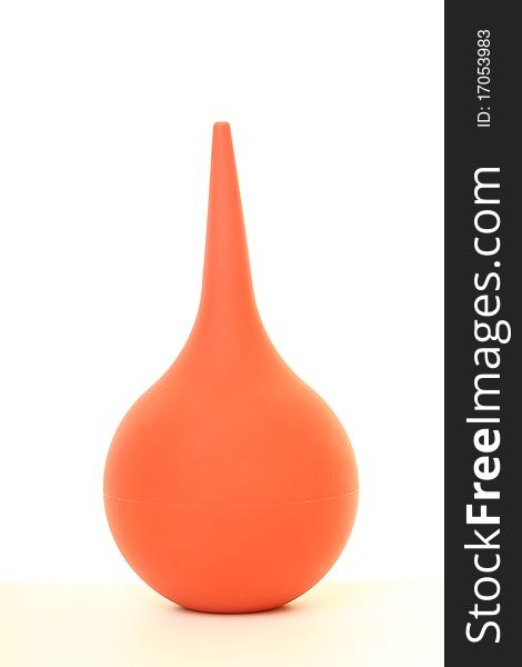 Child's nasal aspirator isolated on a white background. Child's nasal aspirator isolated on a white background