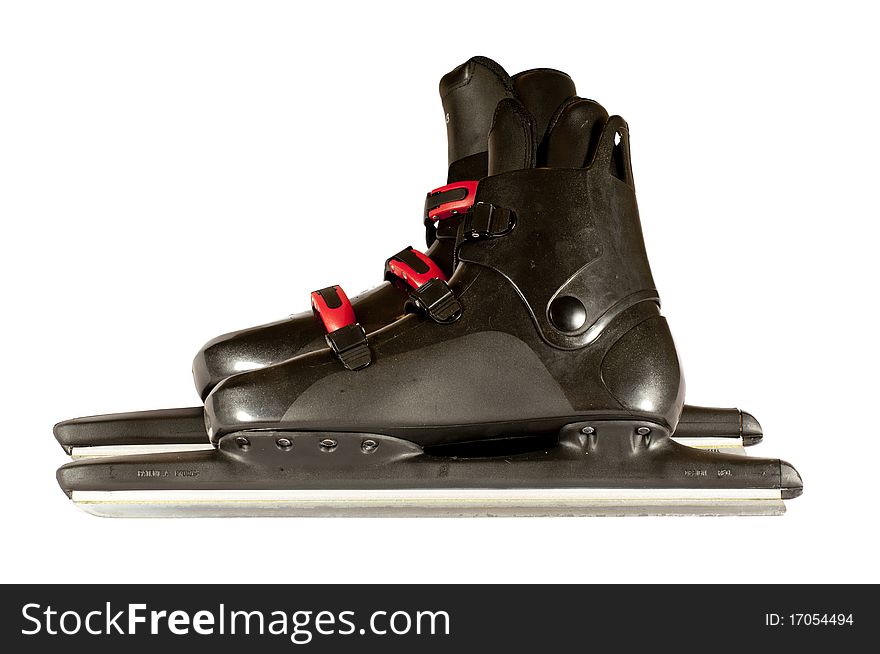 Pair modern skates isolated on a white background