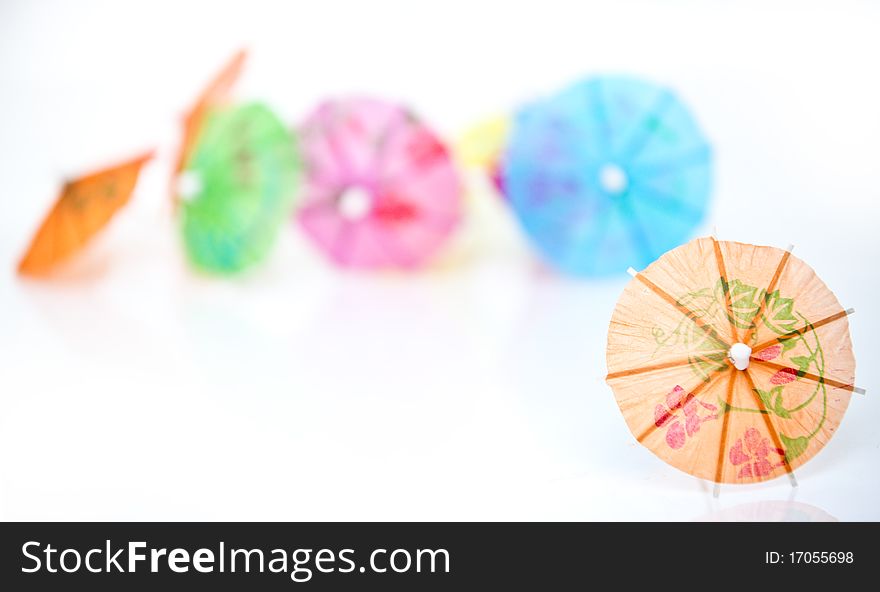 An umbrella on white background