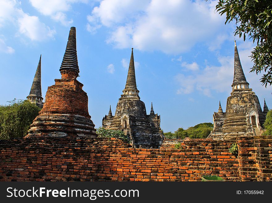 Ancient pagoda-Ayutthaya Thailand