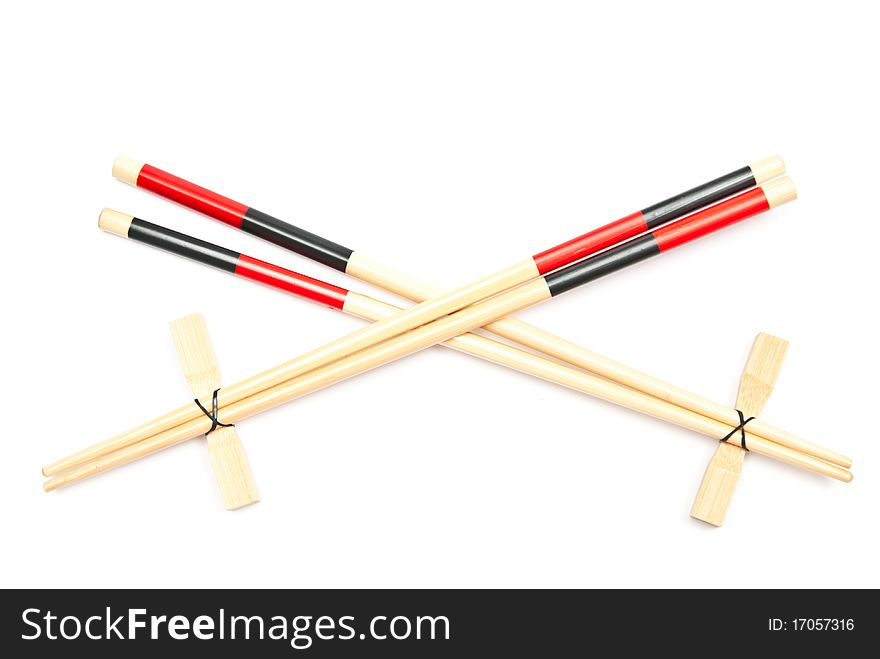 Traditional chinese sticks isolated on white background