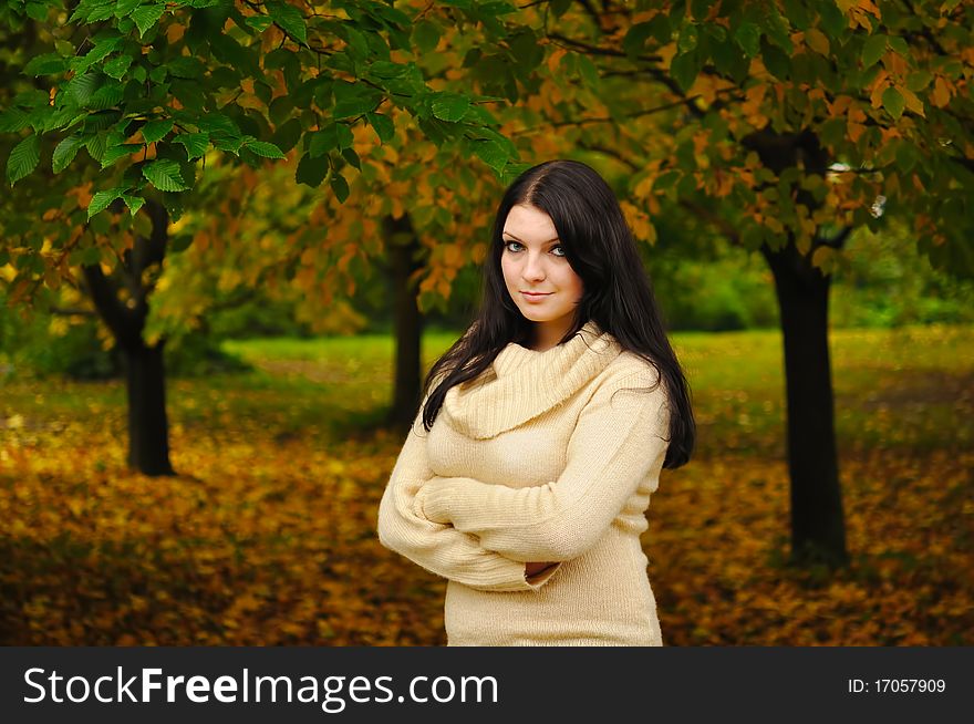 Autumn beauty in colorful park