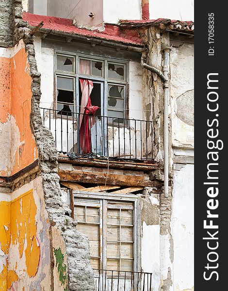 Old houses in Malaga to be demolished. Old houses in Malaga to be demolished