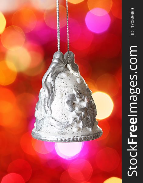 Christmas bell with silver pattern