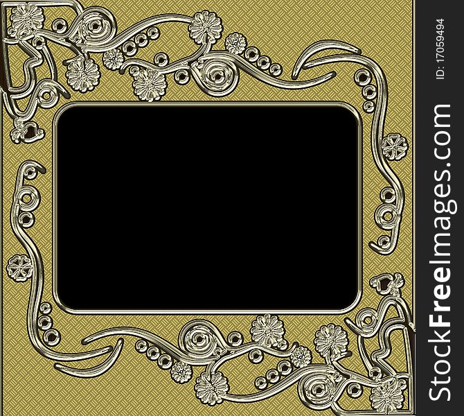 Vintage photo frame for web or wallpaper with classy patterns. Vintage photo frame for web or wallpaper with classy patterns