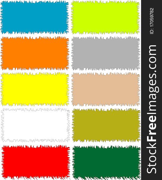 Vector collection of paper message set colorful. Vector collection of paper message set colorful