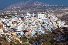 Panoramic View Of Fira, Santorini Royalty Free Stock Photography Panoramic View Of Fira, Santorini Royalty Free Stock Photography