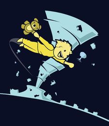 Flying Boy Royalty Free Stock Photography