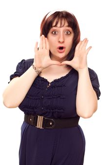Expressive Young Woman Royalty Free Stock Photography Expressive Young Woman Royalty Free Stock Photography