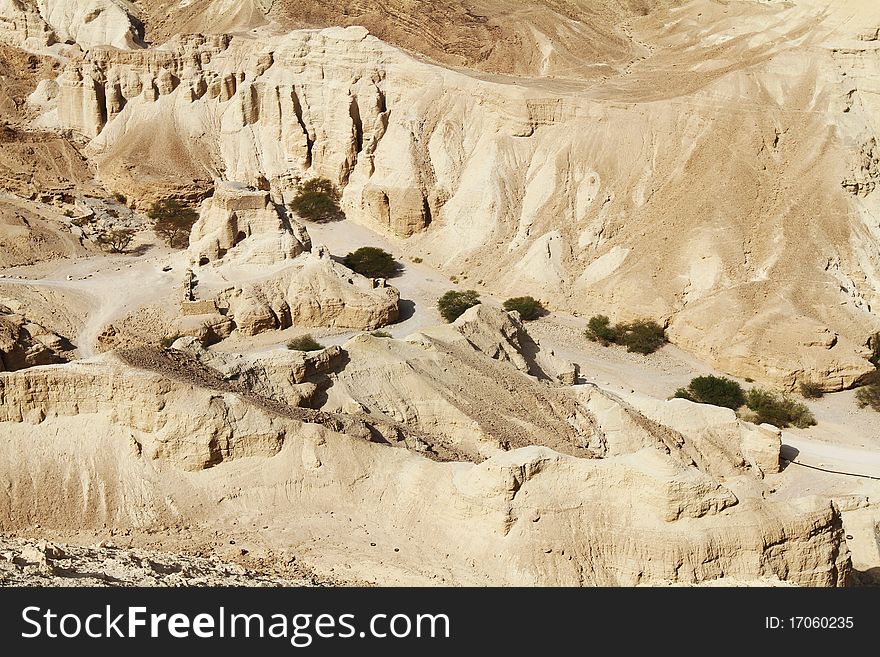 Stone desert near the dead sea, Israel