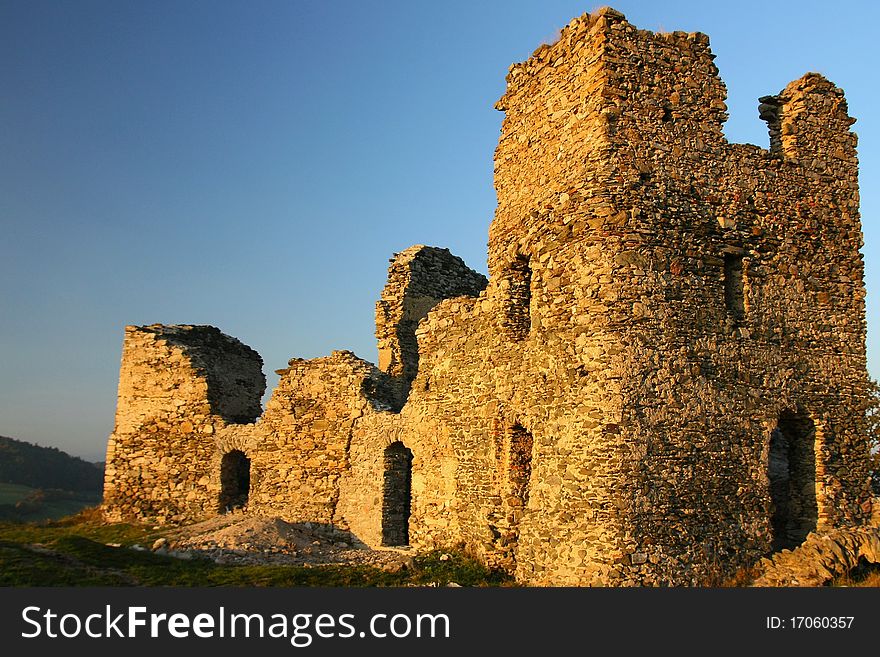 Castle ruins in Czech republic. Castle ruins in Czech republic