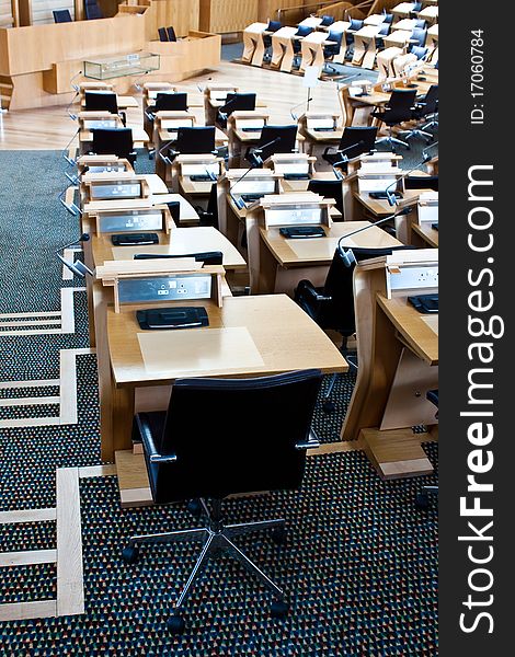 Interiors of Edinburgh Parliament, built in 2004