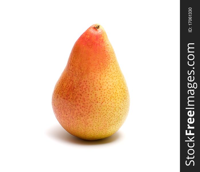 Ripe pear it is isolated on a white background. Ripe pear it is isolated on a white background.
