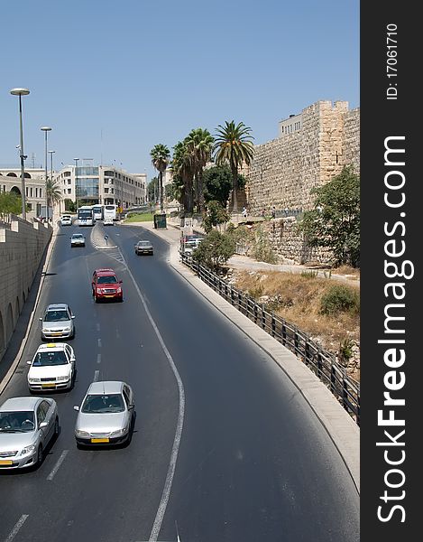 Newly built freeway in the city of Jerusalem, Israel. Newly built freeway in the city of Jerusalem, Israel.